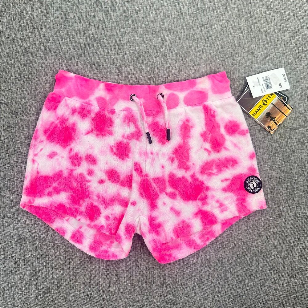 NEW!‎ Girls Hang Ten Since 1960 Pink Tie Dye Cotton Small 7/8 Drawstring $28